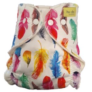 Hu-Da Nighttime Diaper Colored Feathers